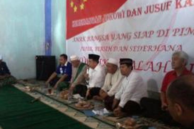 JK saat berdialog dengan ulama dan kiyai di Pesantren salafiyah  Alfathaniyah di Kecamatan Cipocok Jaya, Banten, Selasa (16/6/2014)