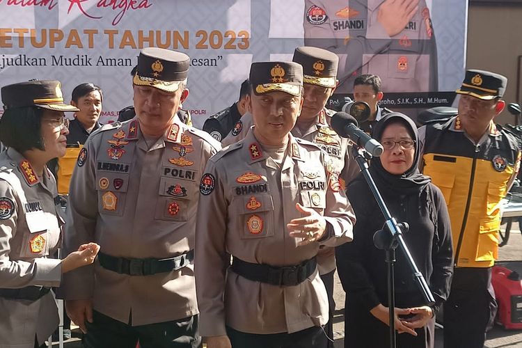 Kepala Divisi Humas Polri Irjen Sandi Nugroho di Mabes Polri, Jakarta, Rabu (12/4/2023).