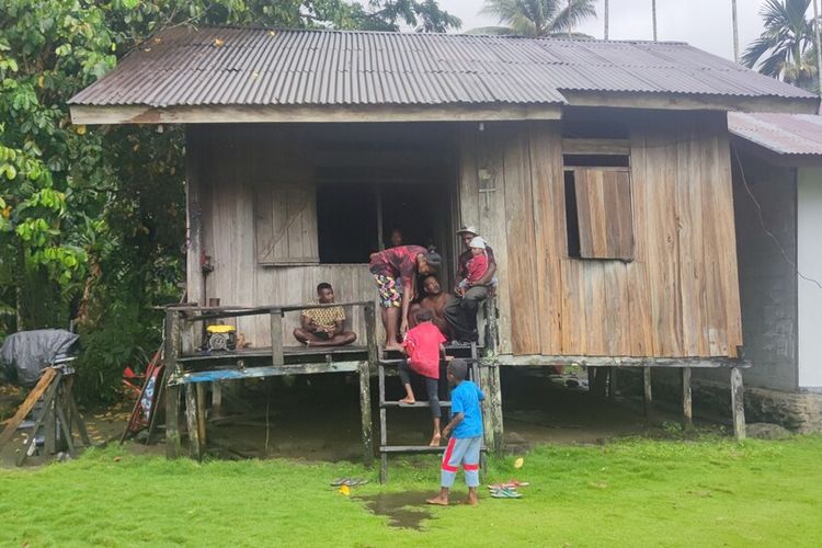 Situasi dan keadaan Kampung Yongso-Desoyo, Distrik Raveni Rara, Kabupaten Jayapura, Papua, Sabtu (2/7/2022)
