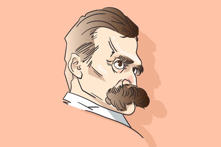 Ilustrasi filsuf Nietzsche