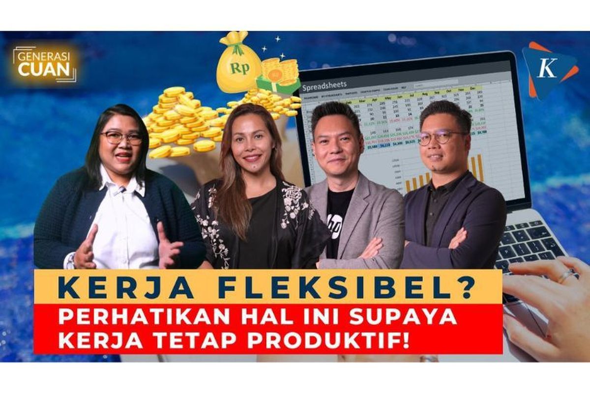 Perhatikan hal ini supaya kerja fleksibel tetap produktif merupakan pembahasan yang dibawakan oleh host Kompas.com Aprillia Ika (paling kiri), CMO TipTip Paulina Purnomowati (kanan Aprillia), Business Personal System Category Head HP Indonesia Frans Adiredja (kanan Paulina), dan Country Business Development Manager AMD Brando Lubis (kanan Frans). Selengkapnya di Youtube Kompas.com. 