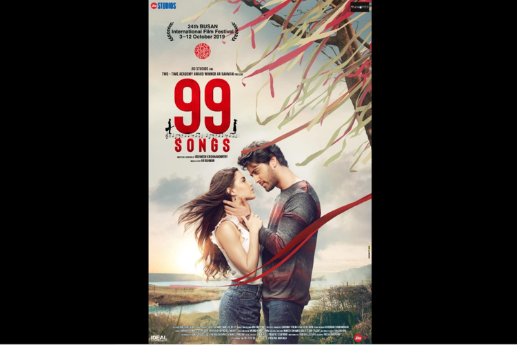 Ehan Bhat dan Edilsy Vargas dalam film drama musikal 99 Songs (2019).