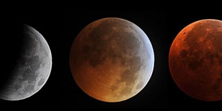 Ilustrasi fase gerhana bulan pada 2010. [AFP VIA BBC INDONESIA]