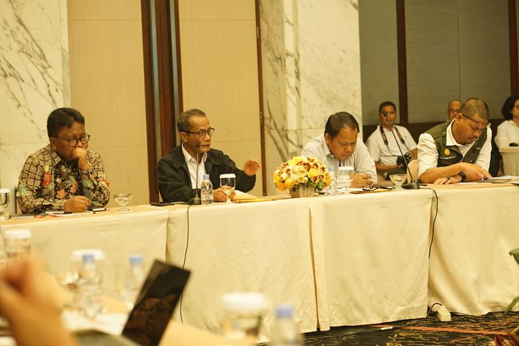Kepala BKP Agung Hendriadi, saat memimpin Rapat Kordinasi Stabilisasi Pasokan dan Harga Pangan di Bogor, Rabu (19/2/2020).