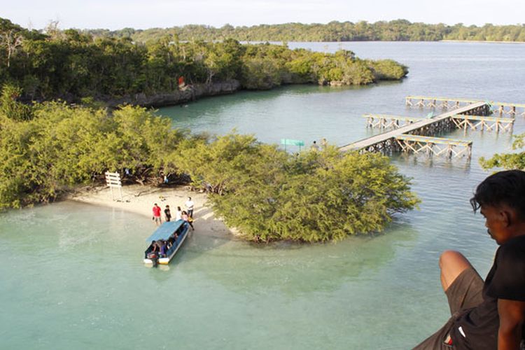 Pulau Baer disebut-sebut sebagai Raja Ampat-nya Kota Tual di Maluku. Foto diambil Sabtu (4/8/2018).