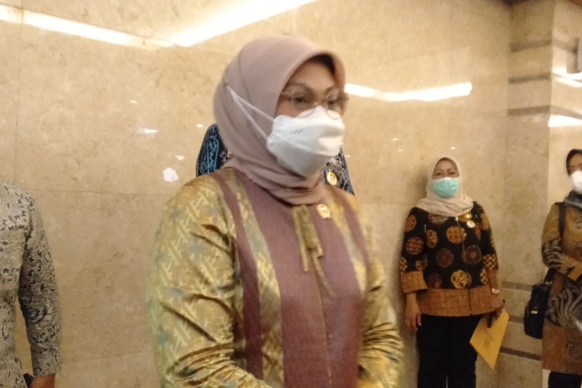 Menteri Ketenagakerjaan Ida Fauziyah saat ditemui di Hotel Horison, Kota Bekasi, Kamis (19/11/2020)