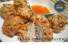 Resep Talas Goreng atau Uyen, Gorengan Kriuk Pakai Sambal Cuka