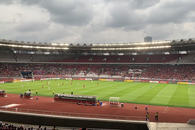 Susana pertandingan Grup A Piala AFF 2022 yang mempertemukan timnas Indonesia vs Kamboja di SUGBK pada Jumat (23/12/2022) sore WIB.