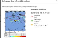 Update Gempa Ambon, Hingga Pagi Ini Ada 239 Lindu Susulan