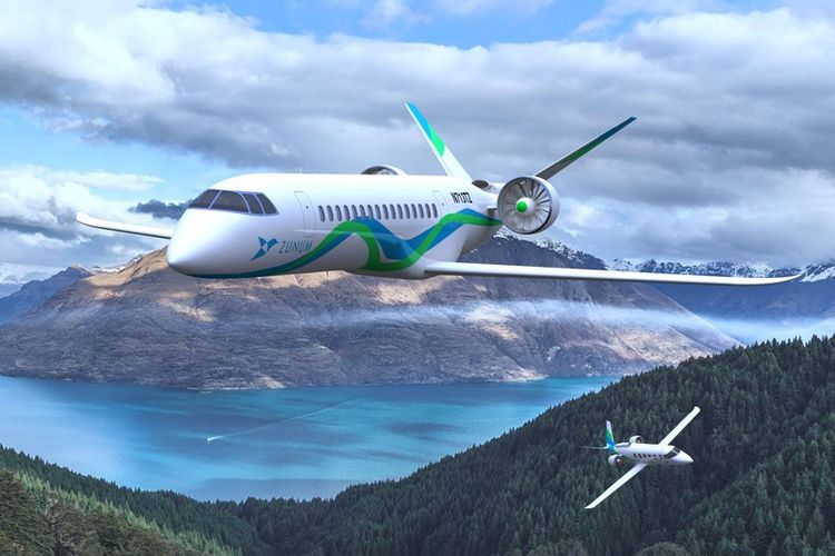 Pesawat bertenaga hybrid, gabungan listrik dan generator konvensional rancangan Zunum.
