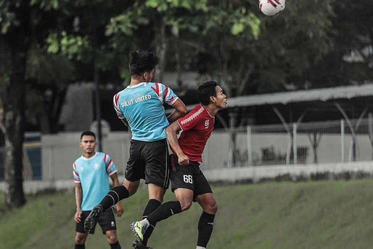 PS Sleman berhasil menekuk klub Liga 2 Sulut United 2-0 dalam laga uji tanding di Lapangan Sepakbola UII, Sleman, Yogyakarta (29/6/2021) sore. 