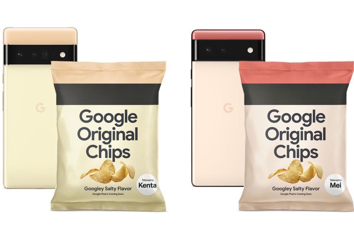 Google pakai snack keripik kentang untuk promosi ponsel Pixel 6.