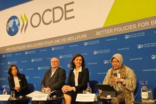 Mensos Risma Bagikan Pengalaman RI Tangani Bencana dalam OECD Infrastructure Forum Paris