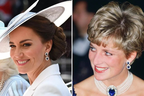 Kate Middleton Tampil Menawan dengan Anting Safir Milik Putri Diana