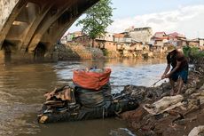 Kisah Pak Kentir, Setiap Hari Berenang di Sungai Ciliwung Cari Sampah dan Rongsokan