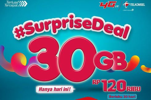 Hanya Hari Ini, Kuota Data 30 GB Telkomsel Seharga Rp 120.000