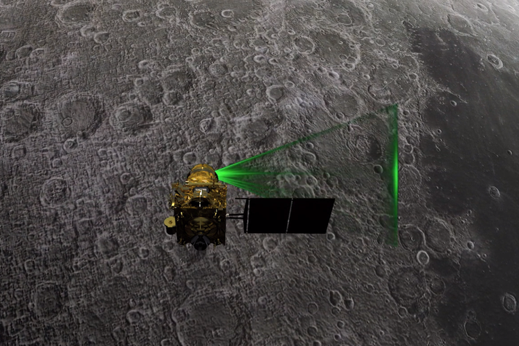 Ilustrasi misi ke Bulan yang dilakukan wahana antariksa Chandrayaan-3, milik India. Wahana antariksa ini sukses mendarat di dekat kutub selatan Bulan, 23 Agustus 2023.