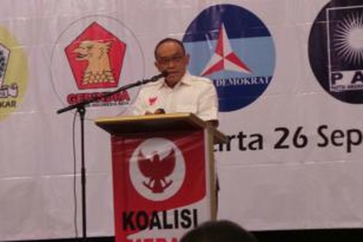 Ketua Umum Partai Golkar Aburizal Bakrie di pembekalan caleg terpilih koalisi merah putih