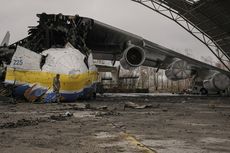 Penampakan Bangkai Antonov 225, Pesawat Terbesar Dunia yang Dihancurkan Rusia di Ukraina