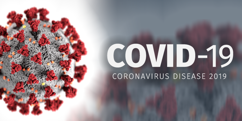 Ilustrasi virus corona (COVID-19).