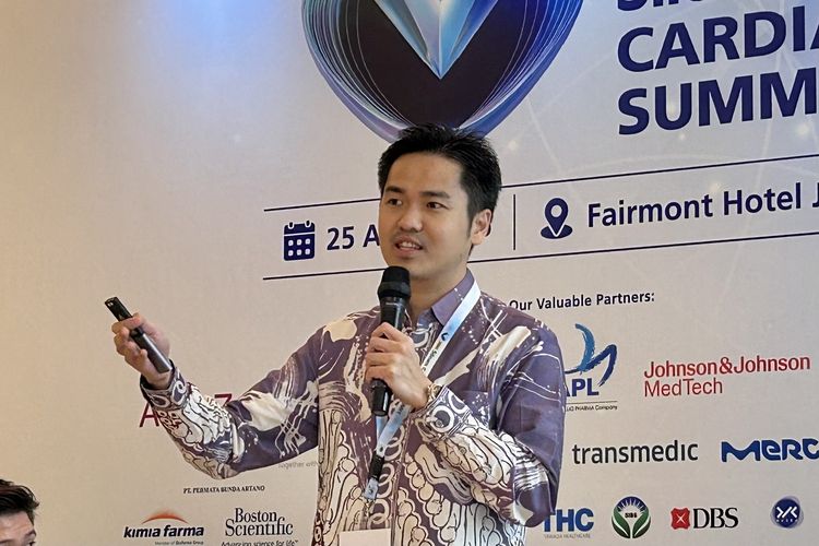 Dokter Spesialis Jantung dan Pembuluh Darah, dr. Evan Jim Gunawan, Sp.PD, Sp.JP, (K) CCDS dalam Media Session Siloam Cardiac Summit 2026, di Jakarta Pusat, Sabtu (25/4/2026).