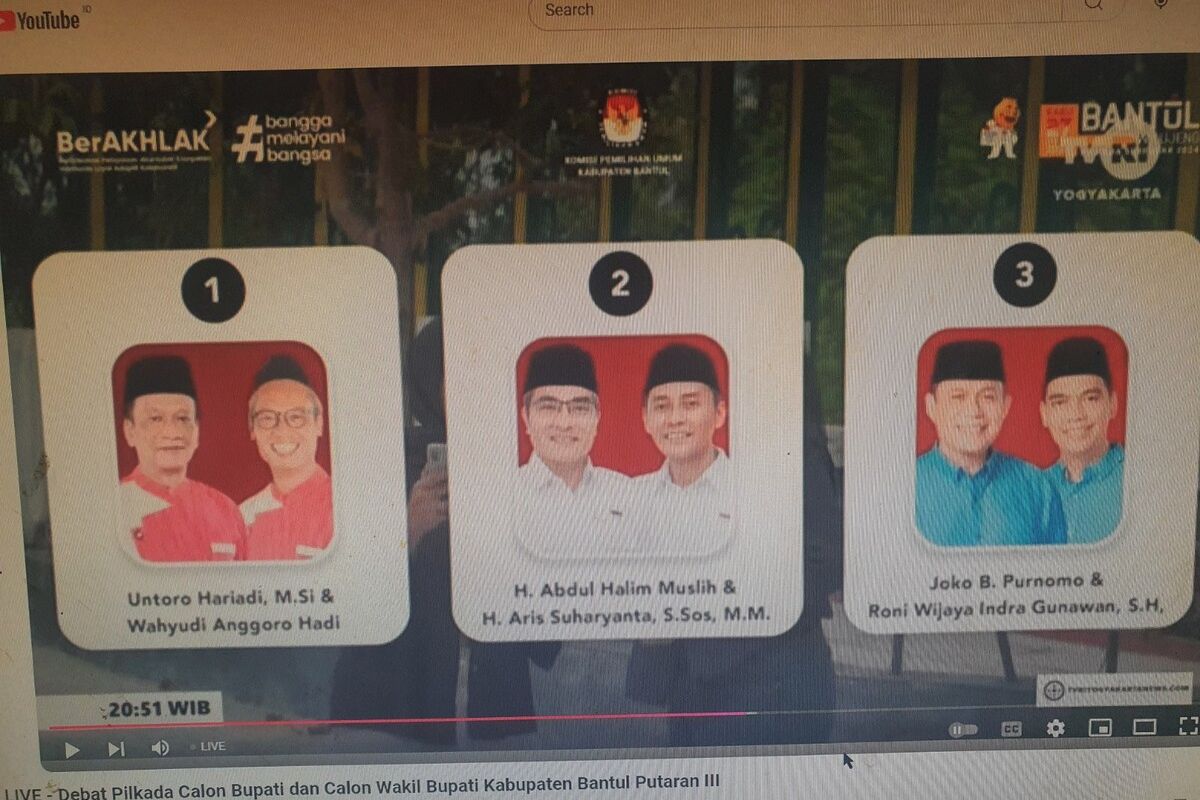 Peserta Pilkada Bantul 2024