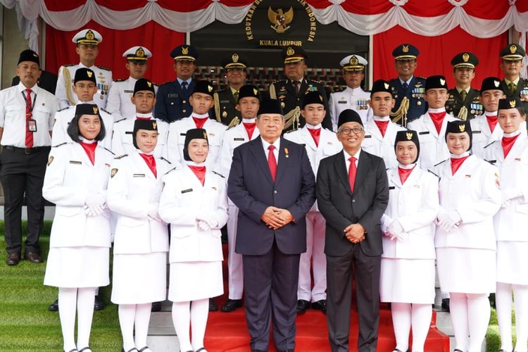 Peringatan HUT RI di KBRI Kuala Lumpur (17/8/2022) dihadiri presiden RI ke-6 Susilo Bambang Yudhoyono.