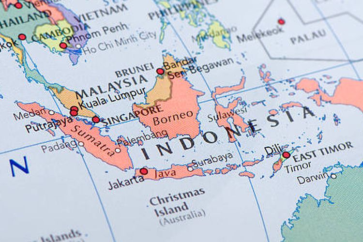 Ilustrasi peta Indonesia. Pulau dengan jumlah penduduk terbanyak di dunia.