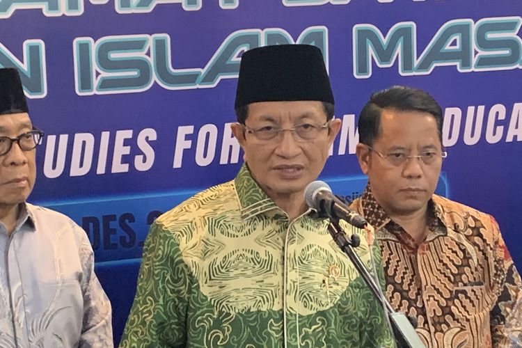Menteri Agama (Menag) Nasaruddin Umar dalam agenda Dirjen Pendidikan Islam di Jakarta Pusat, Selasa (30/12/2025).