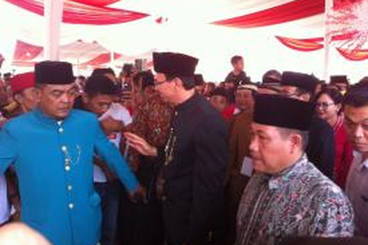 Gubernur DKI Jakarta Basuki Tjahaja Purnama di Lebaran Betawi, Minggu (23/8/2015).