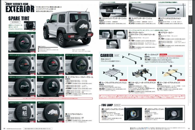 Ragam aksesori untuk All New Jimny Sierra terbaru sudah disiapkan Suzuki bagi penggemar SUV tersebut