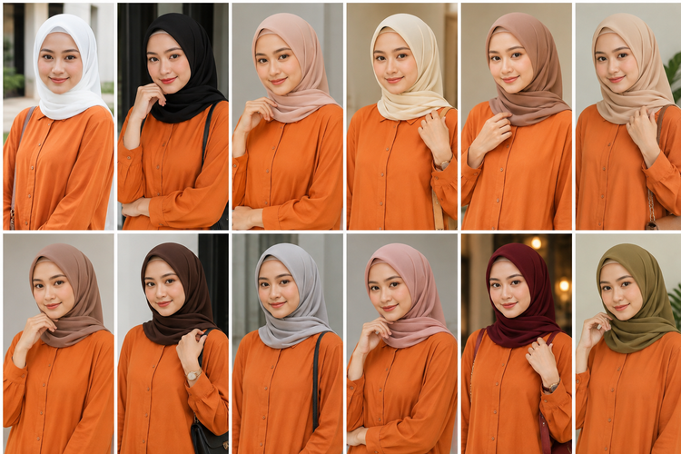 Baju Orange Cocok dengan Jilbab Warna Apa? Ini 12 Pilihannya agar Tampil Stylish