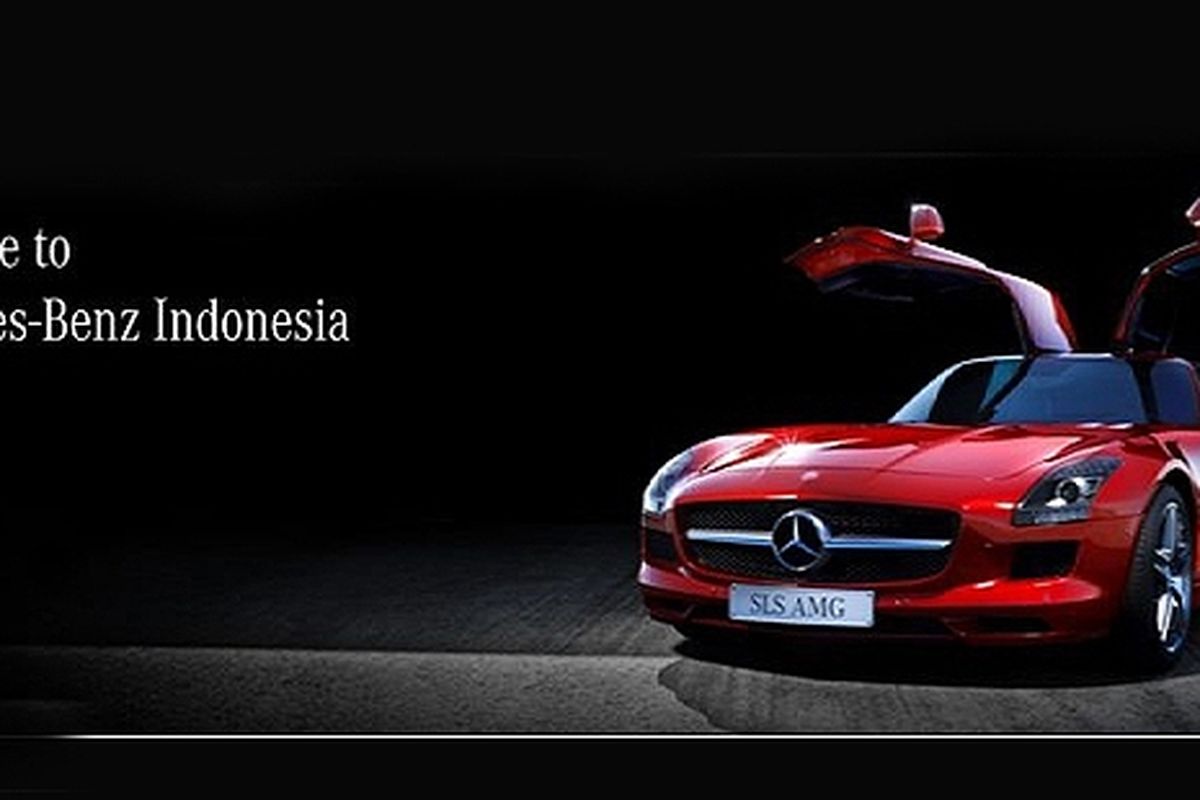 Laman depan situs Mercedes-Benz Indonesia