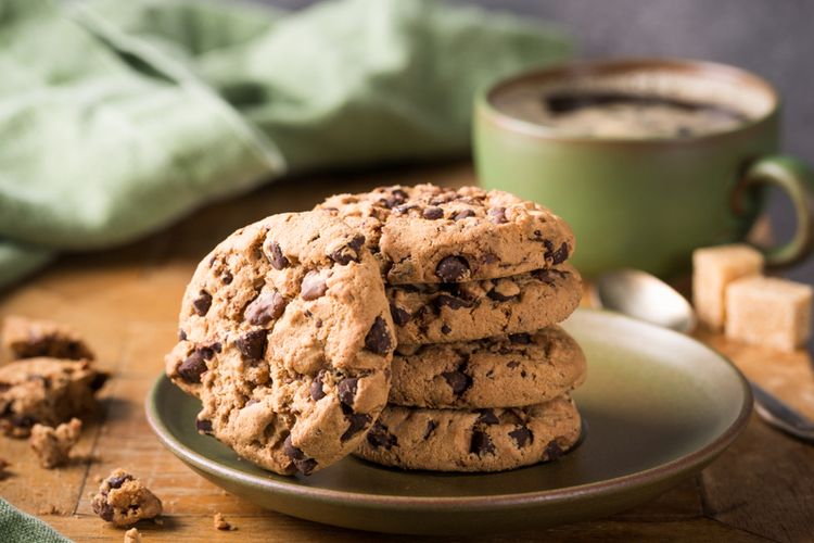 Ilustrasi cookies kopi kacang.