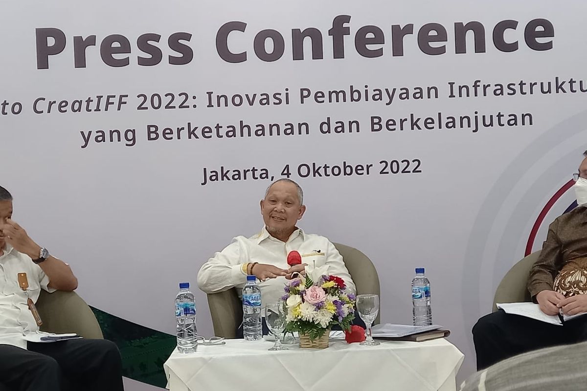 Direktur Jenderal Pembiayaan Infrastruktur PUPR Herry Trisaputra Zuna di Gedung Kementerian PUPR, Jakarta, Selasa (4/10/2022).