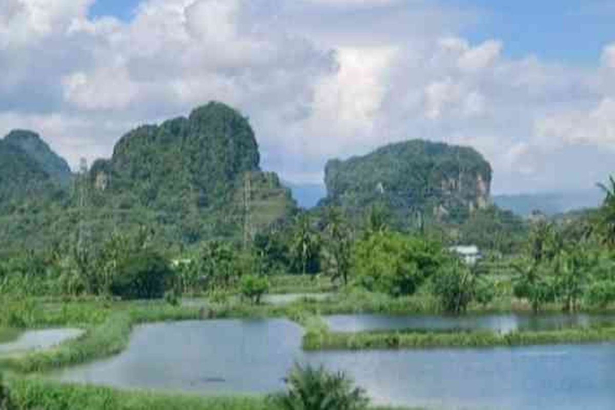 Eksotisme landscape alam rute Maros-Mandalle