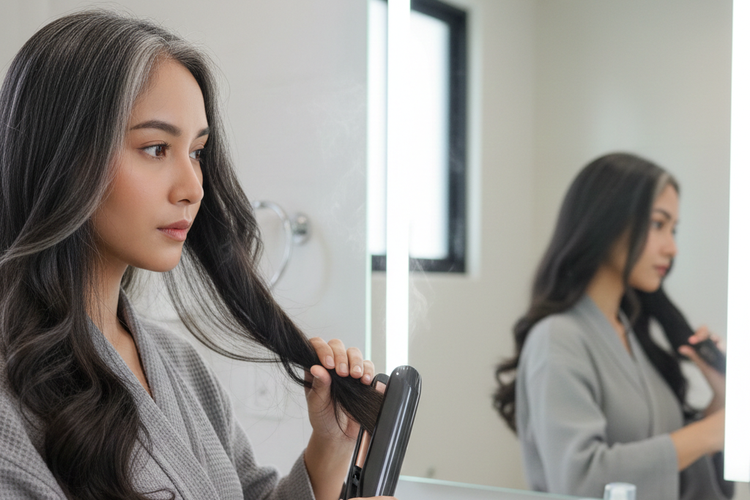 Ilustrasi rambut ubanan.