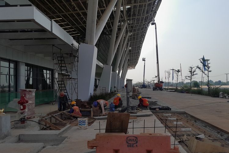 Penampakan Stasiun KCJB Karawang pada Rabu (9/8/2023).