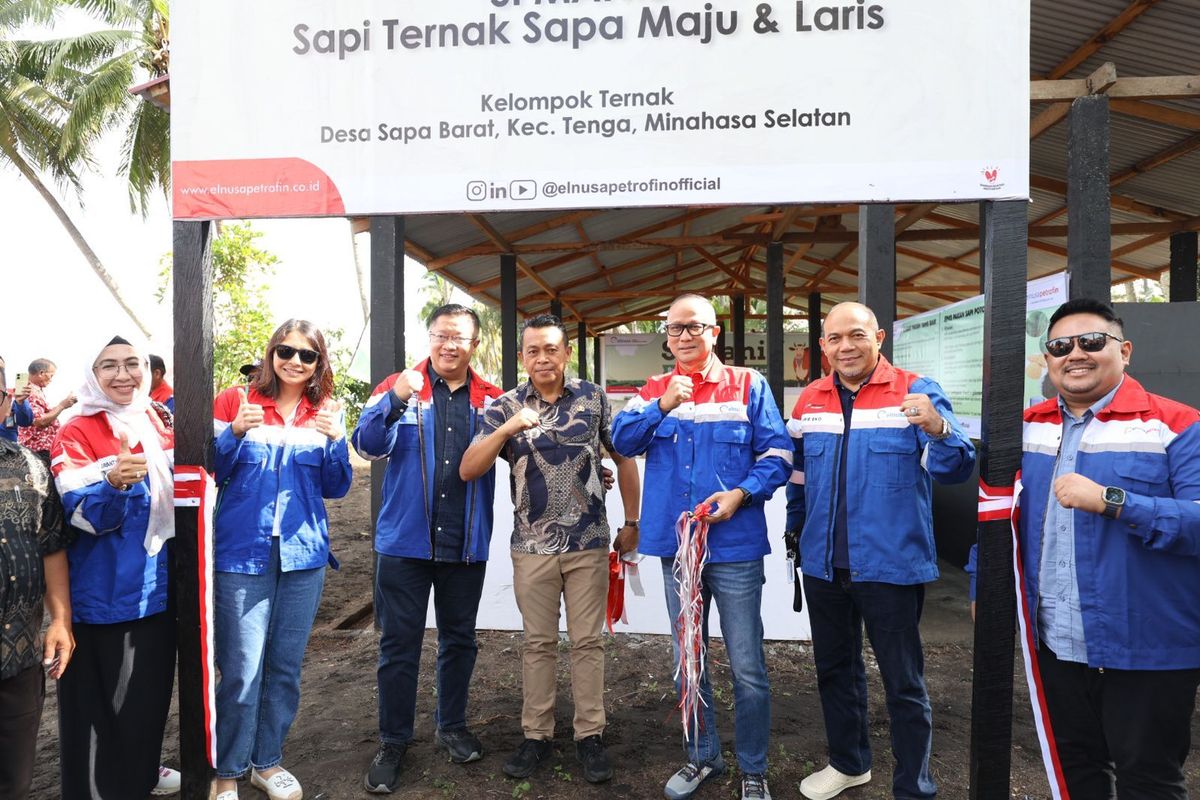 PT Elnusa Petrofin (EPN, )anak usaha PT Elnusa Tbk, meresmikan program CSR Si Manis (Sapi Ternak Sapa Maju dan Laris) di Desa Sapa Barat, Kecamatan Tenga, Minahasa Selatan (28/11/2024).