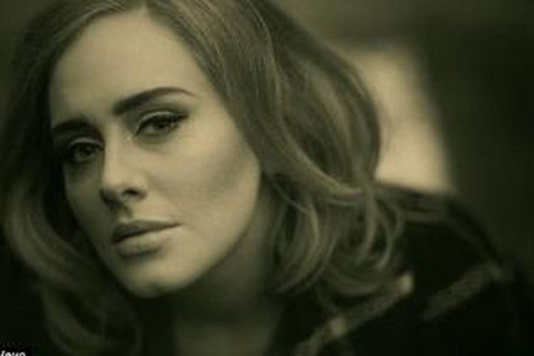 Cuplikan ekspresi Adele pada video klip terbarunya yang bertajuk 