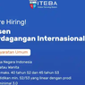 Iteba Buka Lowongan Kerja Jadi Dosen bagi Lulusan S2/S3