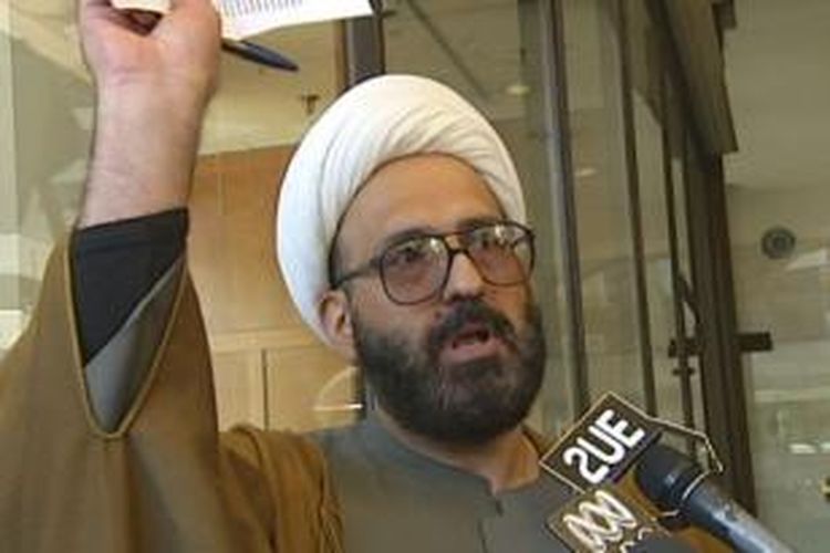 Man Haron Monis yang diduga menjadi pelaku penyanderaan di kafe Lindt, Sydney, Senin (15/12/2014).