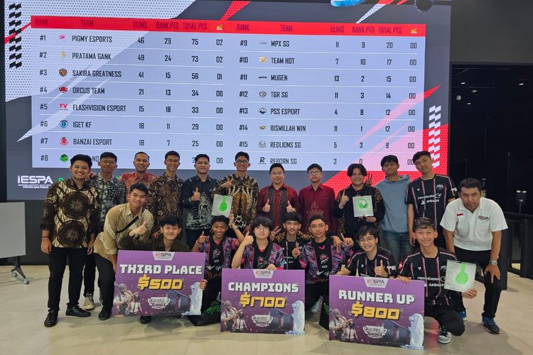 Tim E-Sport Jawa Tengah meraih juara di Singapura.