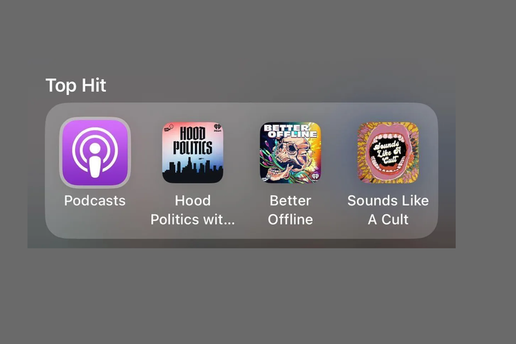 Fitur baru Podcast di iOS 17.5, bisa lihat riwayat 3 podcast yang paling akhir didengarkan.