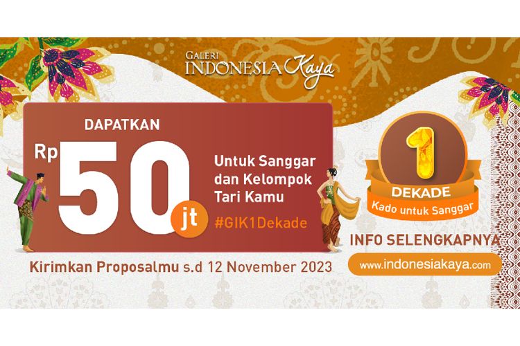 Merayakan satu dekade perjalanan, Galeri Indonesia Kaya menghadirkan program #GIK1Dekade Kado untuk Sanggar.
