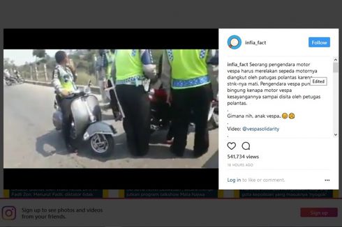 STNK Mati dan Belum Bayar Pajak, Pengendara Marah Vespa-nya Diangkut Polisi