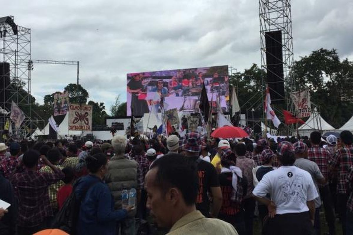  #KonserGue2 di Ex Driving Range, Kompleks Gelora Bung Karno, Senayan, Sabtu (4/2/2017).