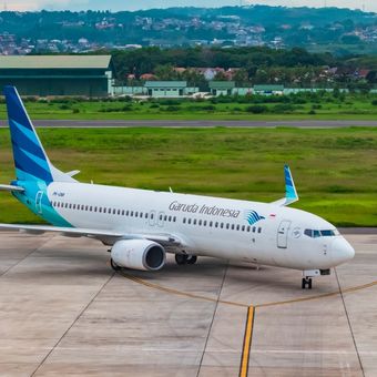 Ilustrasi pesawat Boeing 737-800 Garuda Indonesia. 