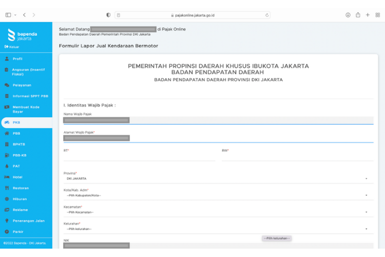 Tidak hanya melalui Samsat, penjualan kendaraan bermotor bisa juga melalui Pajak Online Jakarta.