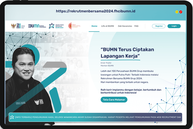 Peserta Rekrutmen bersama BUMN 2024 wajib instal aplikasi SEB.